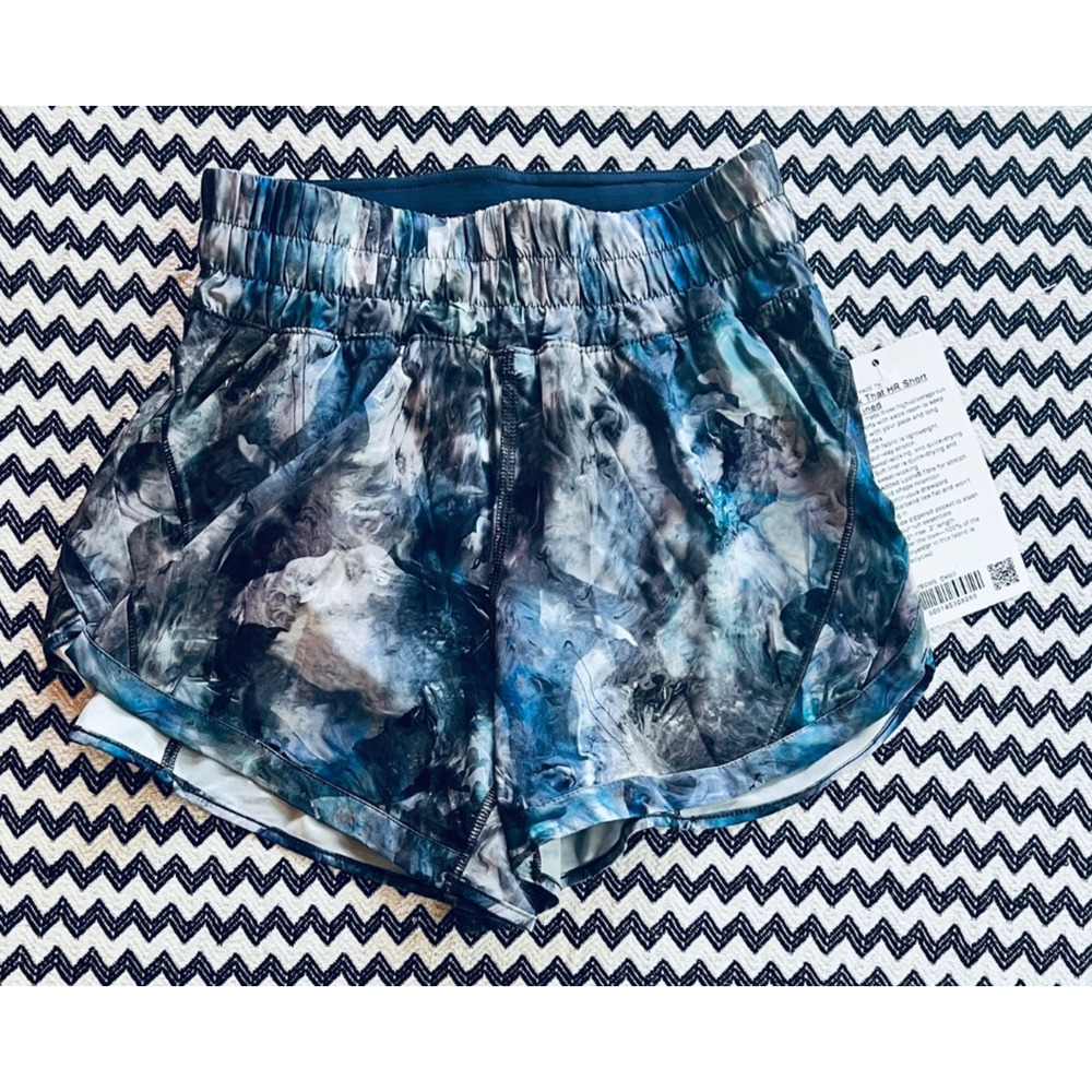 NEW Lululemon Track That HR Short 3" Size 4 💙 Chromasphere Multi (CHM3) RARE